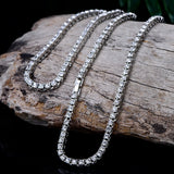 Rhinestone Men's Hip Hop Necklace Ice Tennis Chain Necklace