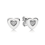 S925 Rose Silver Yellow Heart-shaped Earrings Pendant Jewelry Women