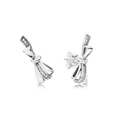 S925 Sterling Silver Bow Flower Feather Earrings for Women