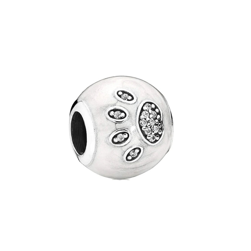 S925 Sterling Silver My Pet Little Feet Charm for Diy Jewelry