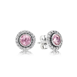 S925 Sterling Silver Sparkling Round Earrings for Women