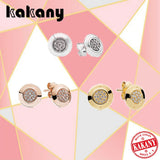 S925 Sterling Silver Stud Earrings in 3 Colors