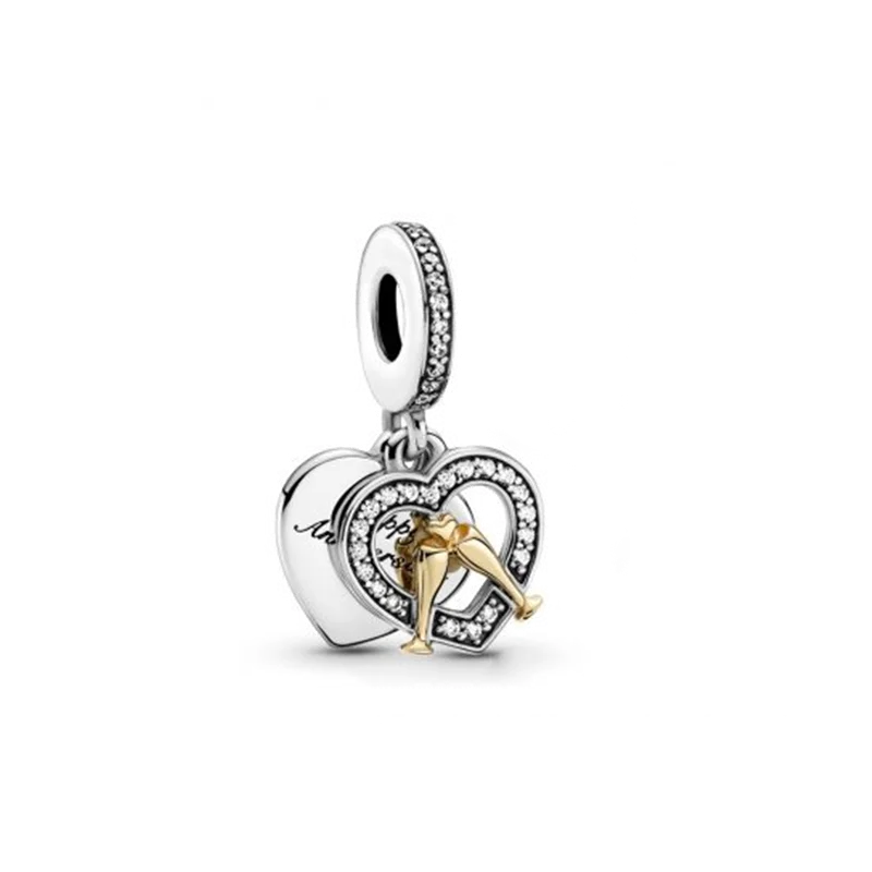 S925 Sterling Silver Love Peach Style Pendants For Girls