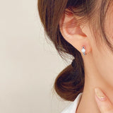 925 Silver Smiling Face Earrings Vintage Round Pendant for Women Party Jewelry