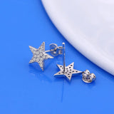925 Silver Star Stud Earrings Wedding Jewelry Gift