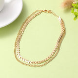 Layered Chain Choker Airplane Shape Necklace Jewelry