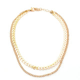 Layered Chain Choker Airplane Shape Necklace Jewelry