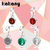 S925 5-Color Crystal Necklace Pendant for Women