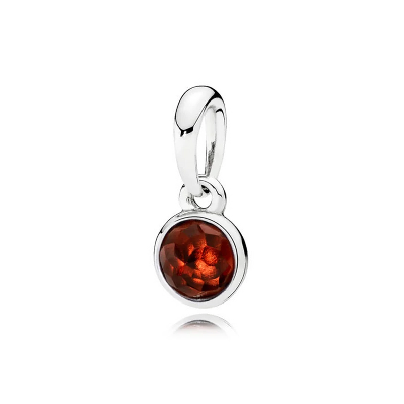S925 5-Color Crystal Necklace Pendant for Women