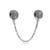 S925 Sterling Silver Daisy Flower Safety Chain for Women
