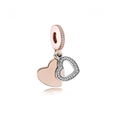 S925 Sterling Silver Love Peach Mother Pendant Bracelet for Women