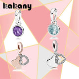S925 Sterling Silver Love Peach Mother Pendant Bracelet for Women