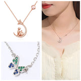 Women's Sterling Silver Butterfly Pendant Necklace, Perfect Gift