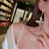 Butterfly Zircon Earrings for Women Jewelry Accessories