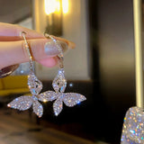 Butterfly Zircon Earrings for Women Jewelry Accessories