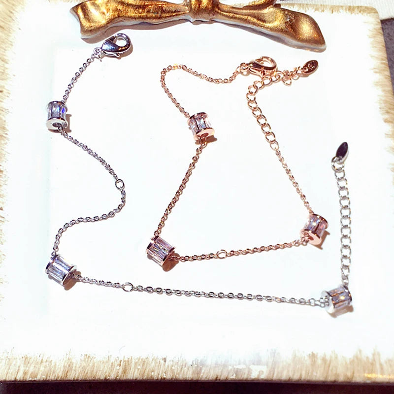 Zirconia Bracelet for Women String Chain Birthday Gift