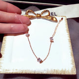 Zirconia Bracelet for Women String Chain Birthday Gift