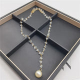 Personalized Pearl Choker Necklace Chain Pendant For Women Girl Jewelry