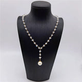 Personalized Pearl Choker Necklace Chain Pendant For Women Girl Jewelry
