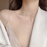Personalized Pearl Choker Necklace Chain Pendant For Women Girl Jewelry