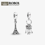 925 Silver Iron Tower & Key Ladies Jewelry