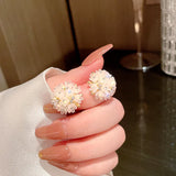 Fireworks Pearl Stud Earrings Flower Jewelry