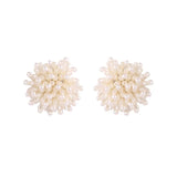 Fireworks Pearl Stud Earrings Flower Jewelry
