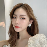 Fireworks Pearl Stud Earrings Flower Jewelry