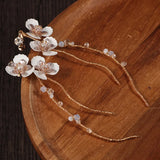 Flower Bridal Earrings Wedding Jewelry Set Drop Earrings