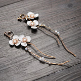 Flower Bridal Earrings Wedding Jewelry Set Drop Earrings