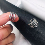 Punk Skull Hand Ear Clip No Ear Hole Strange Hand Ear Clip Halloween Jewelry