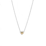 925 Silver Golden Heart Necklace for DIY Jewelry Making