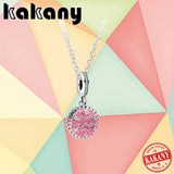 Romantic S925 Silver Pink Shell Necklace Set