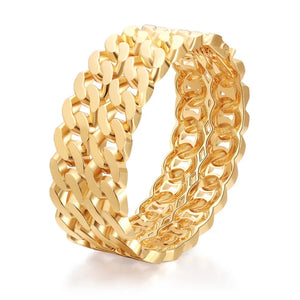 Maxi Wide Bangle Bracelet Plated Thick Metal Twist Bangle Women Cuff