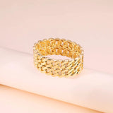 Maxi Wide Bangle Bracelet Plated Thick Metal Twist Bangle Women Cuff