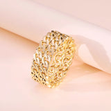 Maxi Wide Bangle Bracelet Plated Thick Metal Twist Bangle Women Cuff