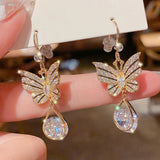 Zircon Oversized Earrings for Women Wedding Party Jewelry