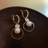 Zircon Oversized Earrings for Women Wedding Party Jewelry