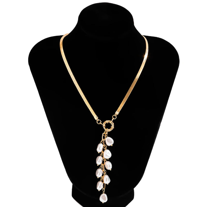 Kpop Irregular Pearl Pendant Necklaces for Women