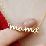 Mama Letters Necklace Steel Mom Baby Lockbone Chain Pendant Choker