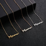 Mama Letters Necklace Steel Mom Baby Lockbone Chain Pendant Choker
