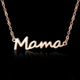 Mama Letters Necklace Steel Mom Baby Lockbone Chain Pendant Choker