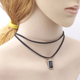 Multilayer Velvet Leather Choker Necklace Gothic Charm Vintage Jewelry