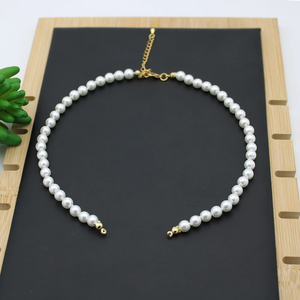DIY Pearl Necklace Semi-finished 4 Colors Men Women