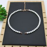 DIY Pearl Necklace Semi-finished 4 Colors Men Women