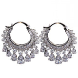 Zircon Tassel Ear drop Crystal Earrings Set