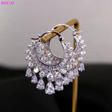 Zircon Tassel Ear drop Crystal Earrings Set