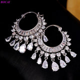 Zircon Tassel Ear drop Crystal Earrings Set