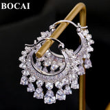 Zircon Tassel Ear drop Crystal Earrings Set