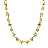 Silver Plated Unique Choker Rope Knot Link Chain Stainless Steel Bracelet